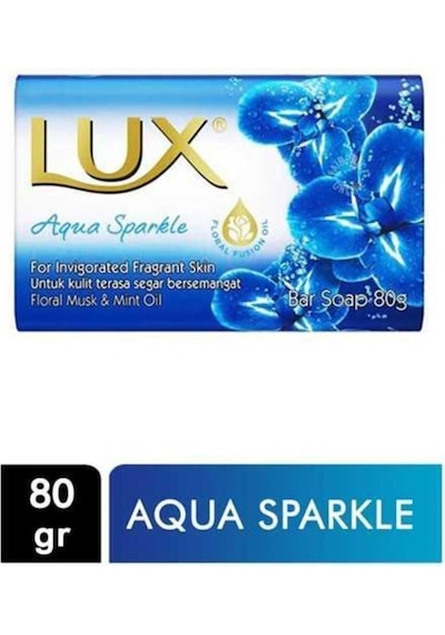 Lux Aqua Sparkle Banyo Sabunu 5 x 80 G + Difaş Saç Fırçası + Tarak