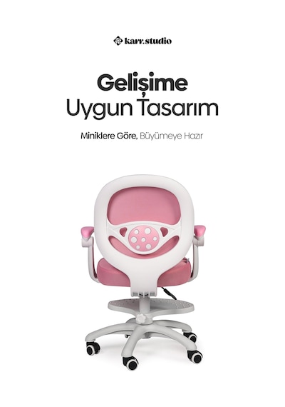 Vigo Çocuk Çalışma Sandalyesi - Pembe
