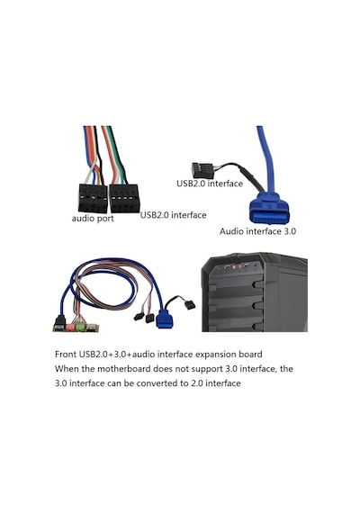 9 19 Pin Ön Panel Usb 2.0 3.0 3.5 Kulaklık Mikrofon Kablo 4986P