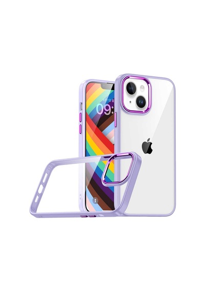 Zeyline Apple Uyumlu iPhone 14 Plus Zore Flora Kapak-lila