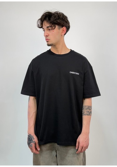 Zaee One Life Baskılı Oversize Tişört Siyah
