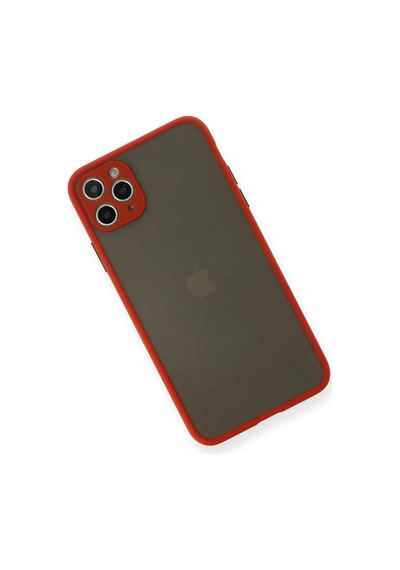 Gld-spt- Newface Apple Uyumlu iPhone 11 Pro Max Kılıf Montreal Silikon Kapak - Kırmızı