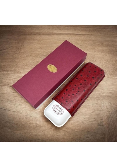 Romeo Y Julieta 2 Li Croco Kırmızı Deri Puro Kılıfı 64 Ring