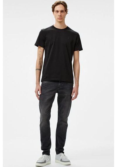 Calvin Klein Men's Slim Taper Jean Erkek Kot Pantolon Siyah Siyah