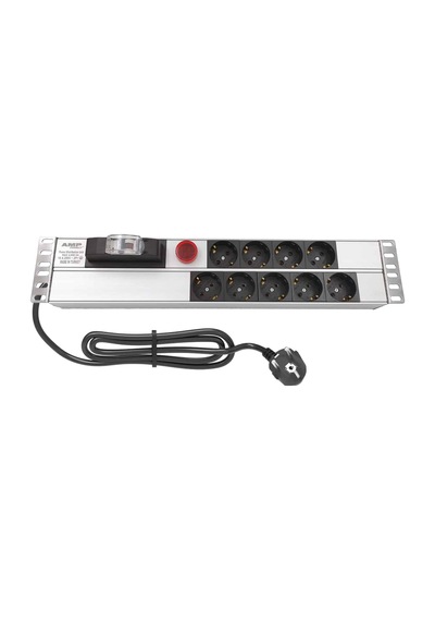 Amp Connect 19" 2u 9'lu Schuko Sigortalı Volt/amper Gösterheli Kabinet Grup Prizi Pdu 16a