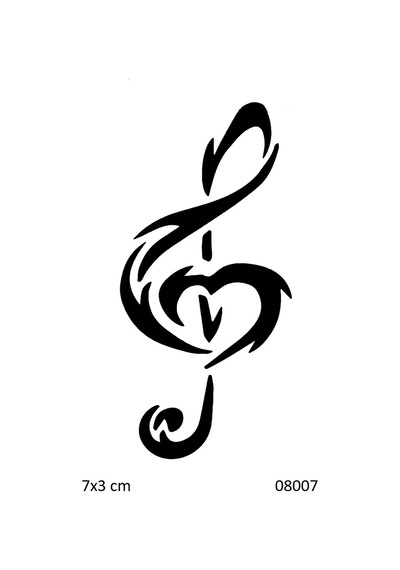 Airbrush Tattoo Tribal Nota Yapışkanlı Stencil Süsleme Ve Boyama Kalıbı