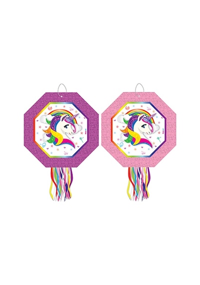 Pinyata Rainbow Unicorn 42 Cm Sopalı Püsküllü Gerçek Patlayan Doğum Günü Pinyatası Diğer