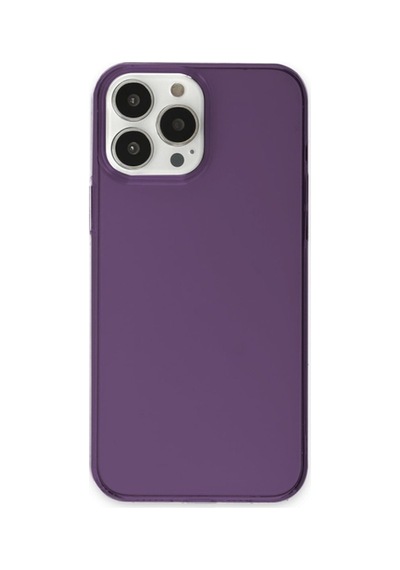 Apple iPhone Uyumlu 13 Pro Max Kılıf Pc Sert Şeffaf Kapak - Mor Bz8683140466282
