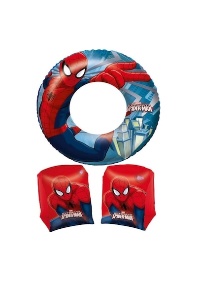 Örümcek Adam Spiderman Lisanslı Deniz Havuz Çocuk Can Simidi Ve Kolluk Sarı