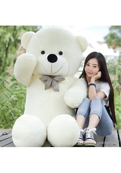 Kuki Oyuncak 150 CM Büyük Beyaz Peluş Ayı
