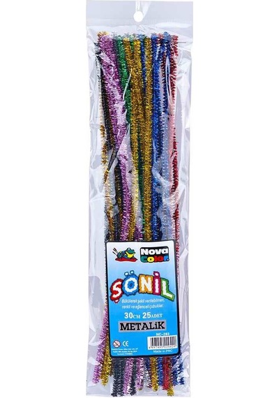 Nova Color Simli Şönil 30 Cm 25 Adet