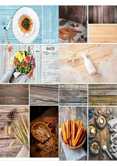 Ürün Yemek Reklam Vb. Çekimleri İçin 57x87cm 8 Adet 16 Lı Çift Taraflı Backdrop Fotograf Zemini Fonu