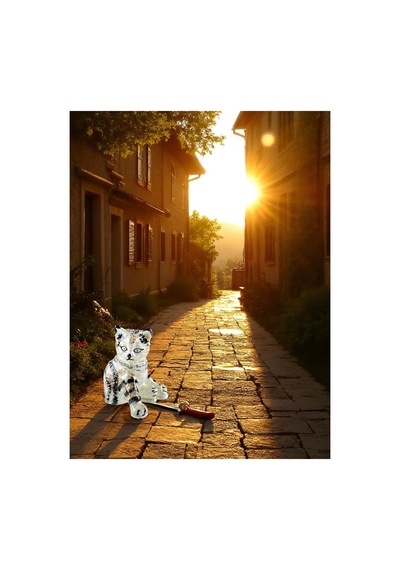 Taş Detaylı Çizgili Kedi Biblo Çelik Metal 7x6 CM Taş Detaylı Çizgili Kedi Biblo Çelik Metal 7x6 CM