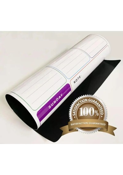 35x50 Cm Haftalık Magnet Planlayıcı, Silinebilir Mıknatıslı Yazı Tahtası Pano + 2 Kalem
