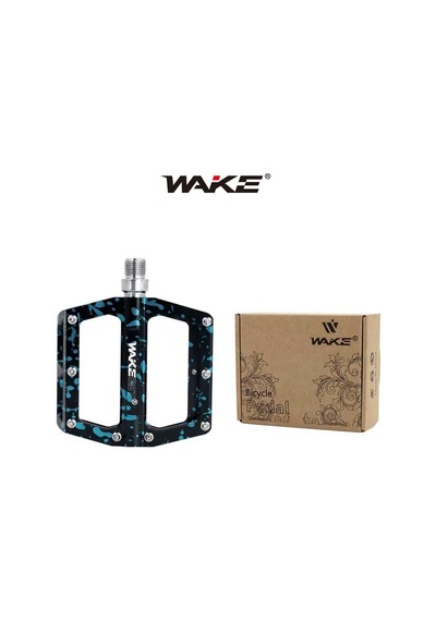 Wake Alüminyum Rulmanlı Siyah / Mavi Kamuflaj Desenli Pedal
