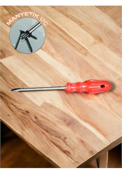 Ecole Düz Tornavida Manyetik Uç Orta Boy 6x125 Mm Krom Yanedium Çelik