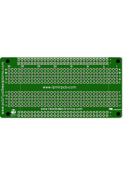 Delikli Plaket Çift Katman Delikli Pertinaks Prototip Pcb