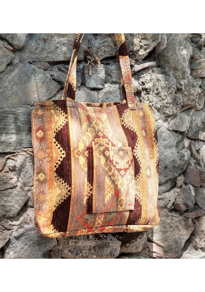 Bk Gift El Yapımı Otantik Türk Kilim Omuz Çantası -6, Günlük, Kitap, Tablet, Plaj Ve Seyahat Çantası Kobitmeyencom35841 Bk Gift