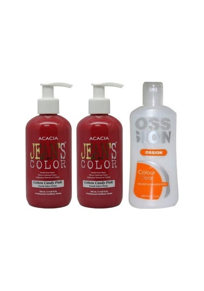 Saç Boyası Pamuk Şekeri Pembe 250ml 2ad Ve Ossion Boya Temizleyici 200ml