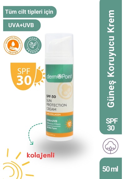Dermo Point Kollajen İçerikli Koruyucu Güneş Kremi SPF30 50 ML