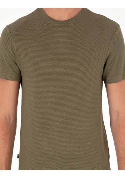 Pierre Cardin Erkek Haki Tişört Basic 50280967-vr027 Haki
