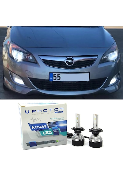 Opel Astra J Led Xenon Kısa Far Ampulü H7 Access Yeni Seri Beyaz 2009+