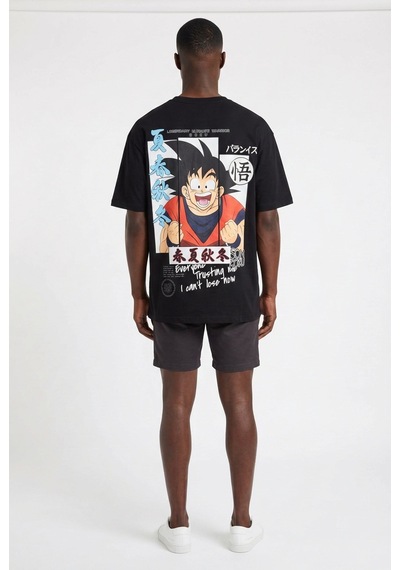 Blow Up Future Gen Son Goku Siyah Oversize Erkek T-shirt 141609 SİYAH