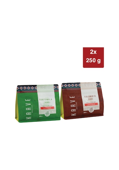 Colombıa Peaks 250gr + Guatemala Peaks 250gr 2'li Tanışma Paketi Çekirdek Kahve