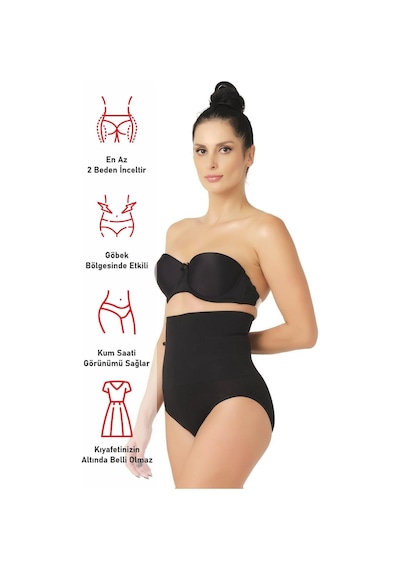 Siyah Mı Emay 2029 Masajlı Double Slip Korse Siyah