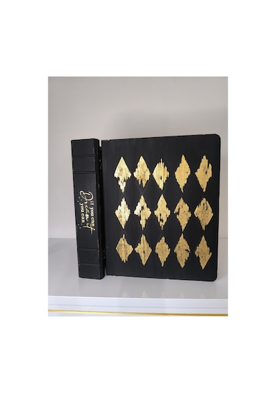Dekoratif Aksesuar Ahşap Kitap Kutu El Boyama Özel Tasarım - 772079386