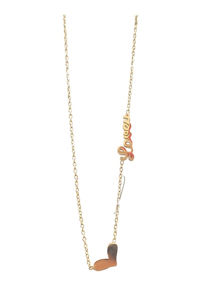 Love U Kalp Çelik Kolye Gold - 718059475 Gold