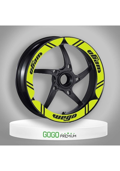 Tvs Wego 110 2012 - 2024 Uyumlu Flo Sarı Geniş 1 Set Jant Şeridi