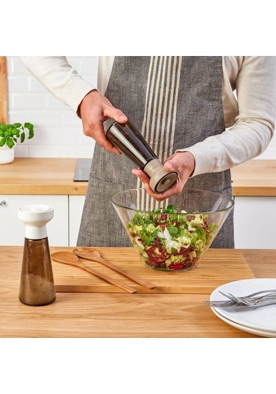 Ikea Halvtom 2'li Baharat Değirmeni Seti 19 X 8 Cm 300 Ml Kahverengi Siyah Kahverengi - Siyah