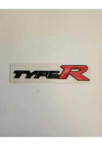 Honda Civic Uyumlu İthal Typer Logo Parlak Siyah - Kırmızı R