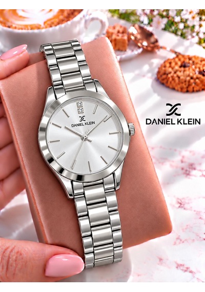 Daniel Klein Çelik Kordon 30 Mt Suya Dayanıklı Özel Tasarım Kadın Kol Saati + Bileklik Vs.blkt.1274 Gri
