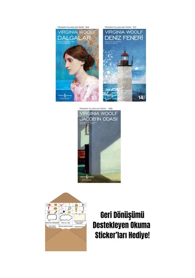 Virginia Woolf 3 Kitap Set + Okuma Sticker'ları