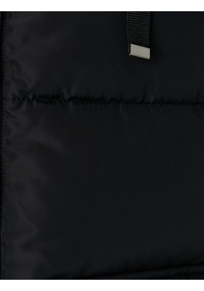 Koton Şişme Yelek Slim Fit Fermuarlı Siyah 5wam20042hw Siyah