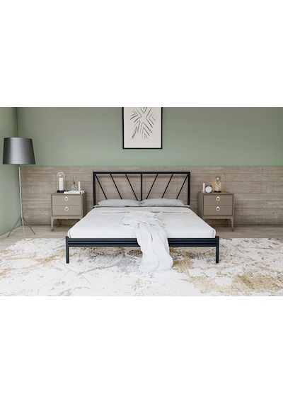 Metalia Gm 227 Gözde Dublex Metal Karyola Siyah 160X200