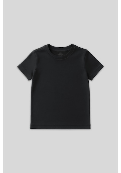 Standart Fit Basic O Yaka 3lü Paket Gri Melanj-antrasit-beyaz Unisex Çocuk T-shirt - 11328 Beyaz - Gri