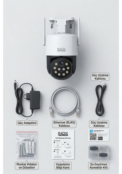 Mob-kam-ınox-x100 3mp Tek Lensli Kablosuz Wifi Güvenlik Kamerası - Onvıf Destekli Akıllı Ip Kamera Ve Bebek Monitörü