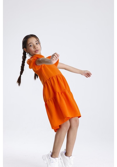 Miababy Basic Düz Elbise Oranj