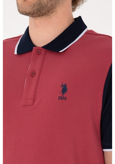 U.S. Polo Assn. Erkek Regular Fit Polo Yaka Vişne Tişört 50306871-VR223
