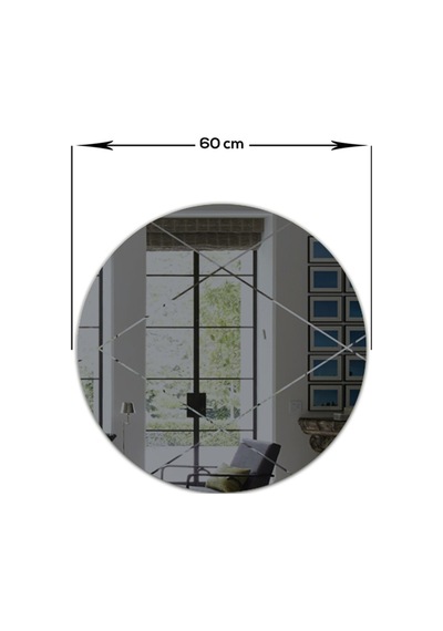 Ayna | Füme Ayna | Baklava Kanallı | Çap60Cm Füme