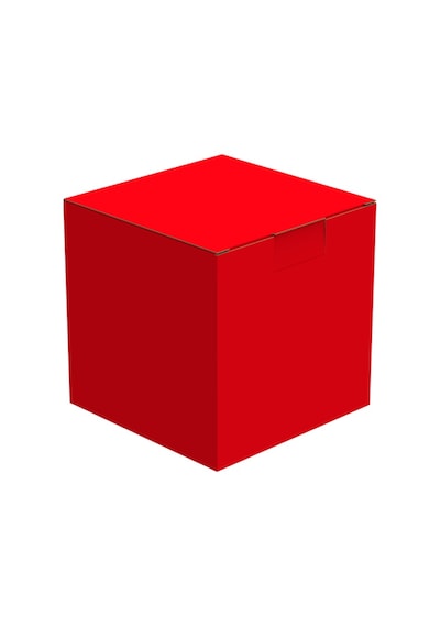 15x15x15 - 25 Adet - Kırmızı Kilitli E Ticaret Karton Kargo Kutusu Ofset Red Chrome 25 Adet