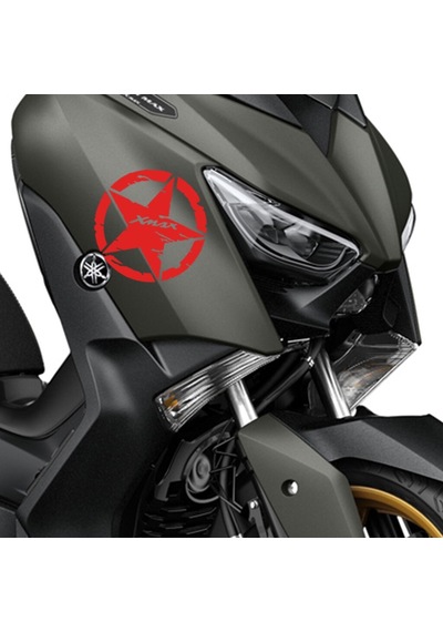 Deeb Army Yamaha Xmax Yıldız Sticker Etiket Mat Kırmızı 2 Adet