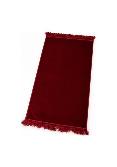 Düz Velur Kadife Seccade 70x110 Cm Bordo