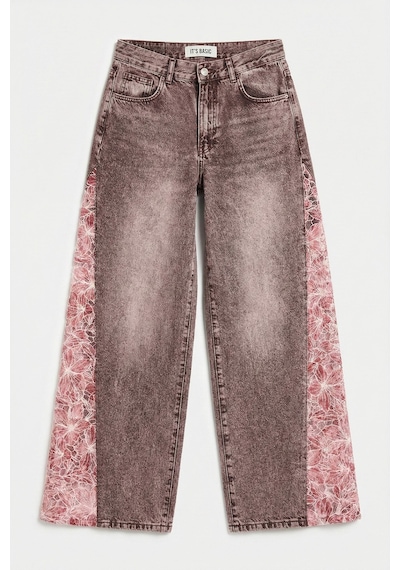 Itsbasic Kadın Kot Rengi 4s6-157 Palazzo Fit Gül Dantel Detaylı Özel Tasarım Denim Jean Mavi Itsbasic Kadın Kot Rengi 4s6-157 Palazzo Fit Gül Dantel Detaylı Özel Tasarım Denim Jean Mavi