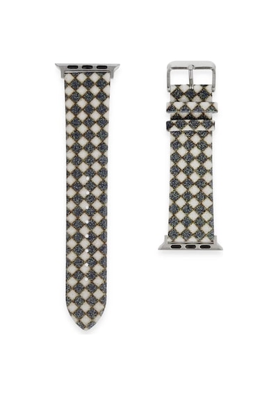 Newface Apple Watch 38mm Karo Motif Kordon - Siyah Diğer