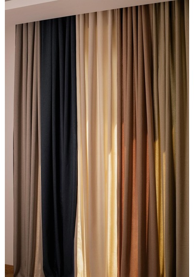 Olea 140x270 Cm 2 Adet Fon Perde Bej