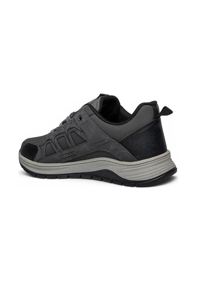 Wickers 3129-27 Deri Anatomik Kaymaz Taban Erkek Sneaker Füme Siyah